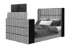 Isabella Grey Bed with LED, TV Lift, Speaker and Fireplace