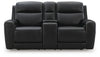 5Z-Comfort Power Reclining Loveseat with Console