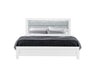 Luccia White Bed with LED, Dresser, Mirror, Nightstand