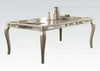 Acme Francesca Rectangular Dining Table in Champagne 62080