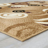Blitar Brown Black, Brown Cream, & Gray 5' X 7' Area Rug