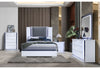 Ylime Smooth White Bed, Dresser, Mirror, Nightstand