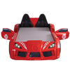 Trackster Bed White, Red,, Black, & Blue