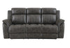 U8517 Grey Reclining Sofa/Console Reclining Loveseat