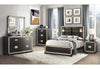 Blake Black Bed with Lamps