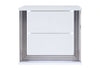 Ylime Smooth White Nightstand with LED
