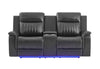 U8879 Charcoal Pwr Rec Sofa/Pwr Con Rec Loveseat/Pwr Rec W/LED & Gl Ss