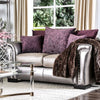 Benigno Love Seat Silver & Gray