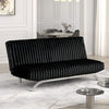 Villeneuve Futon Sofa Bed Black, Pink, & Grey
