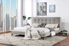 LEOMIN Cal.King, E.King, Full, & Queen Bed, Gray