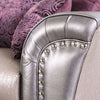 Benigno Love Seat Silver & Gray