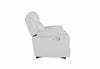 U6026 Blanche White Glider Recliner with LED