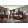Picardy PU & Cherry Oak Queen Bed
