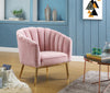 Colla Blush Pink Velvet & Gold Accent Chair image