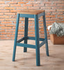 Jacotte Natural & Teal Bar Stool (1Pc) image