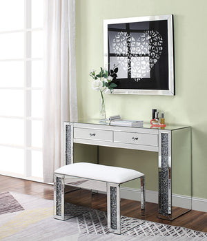 Noralie Mirrored & Faux Diamonds Vanity Desk image