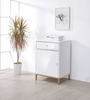 Ottey White High Gloss & Gold Cabinet image