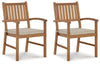 Janiyah Outdoor Dining Arm Chair (Set of 2)