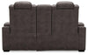 HyllMont Power Reclining Loveseat with Console