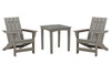 Visola Outdoor Adirondack Chair Set with End Table image