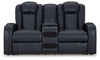 Fyne-Dyme Power Reclining Loveseat with Console