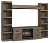 Trinell 4-Piece Entertainment Center with Electric Fireplace