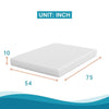 Artemisia 10" Memory Foam Mattress White