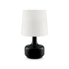 Farah Black 17"H Matte Black Table Lamp