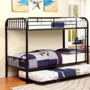 RAINBOW Black Metal Twin/Twin Bunk Bed image