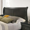 Louis Philippe E.King Bed Black, Cherry, & Gray