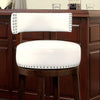 SHIRLEY Dark Oak/White 29" Bar Stool image