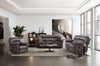 JOSIAS Loveseat, Dark Gray Leatherette