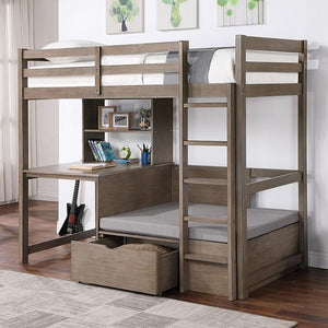 CALLISTUS Twin/Workstation Loft Bed, W. Gray image