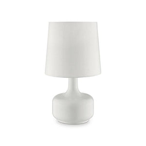 Farah White 17"H Glossy White Table Lamp image