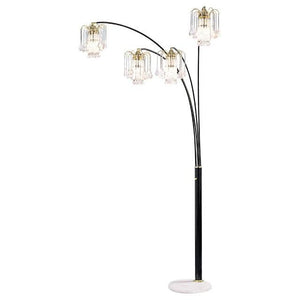 Elouise Black/Gold Arch Lamp image
