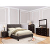 LEEROY Queen & Twin Bed Ivory & Gray