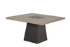 Broager 5 Pc Dining Table Set (White Swivel Chairs)