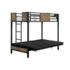 CLAPTON Black Twin Bed w/ Futon Base