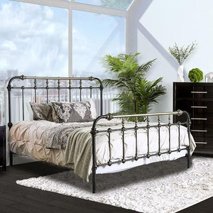 RIANA Antique Black Metal E.King Bed image