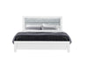 LUCCIA WHITE QUEEN BED WITH LED, DRESSER, MIRROR, NIGHTSTAND