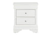 POMPEI METALLIC WHITE NIGHTSTAND