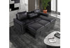 U1830 BLANCHE CHARCOAL/BLACK SOFA BED WITH USB AND DDT image