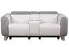 U8520 BLANCHE WHITE/GREY F06 POWER CONSOLE RECLINING LOVESEAT image