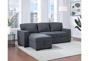 U0203 CHARCOAL PULL OUT SOFA BED image