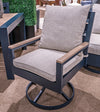 East Beach Outdoor Swivel Chair with Cushion (Set of 2)