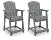 Sanctuary Beach Outdoor Counter Height Bar Stool (Set of 2)