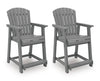 Sanctuary Beach Outdoor Counter Height Bar Stool (Set of 2)