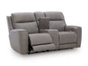 5Z-Comfort Power Reclining Loveseat with Console