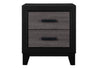 Lisbon Grey and Black Nightstand