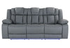 U7068 Grey 10 Pwr Rec Sofa/Pwr Console Rec Loveseat/Pwr Recliner W/LED